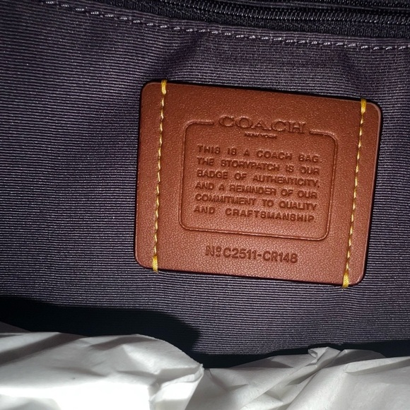 COACH Shoulder/Crossbody Purse Purple Pebble Leather w Silver Hardware NEW! - Picture 11 of 12